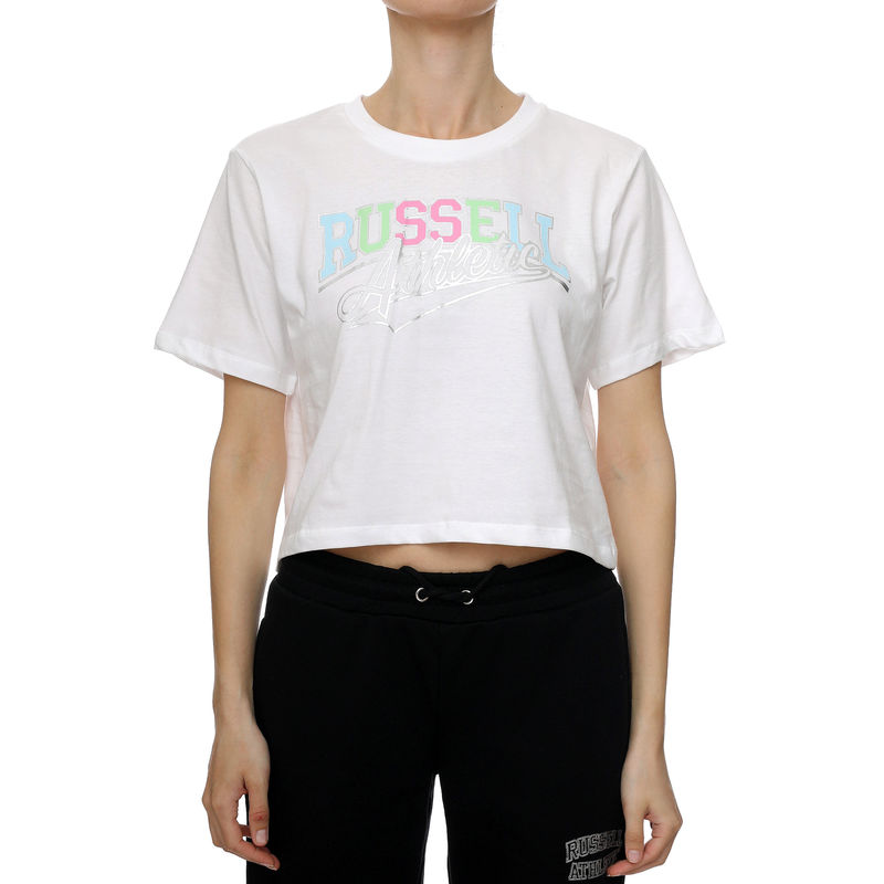 Ženska majica Russell Athletic ANNING-S/S CREWNECK CROPPED TEE