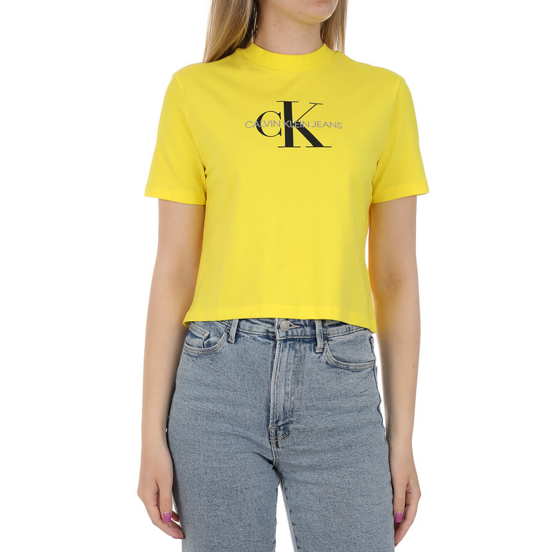 Ženska majica Calvin Klein MONOGRAM MODERN STRAIGHT CROP