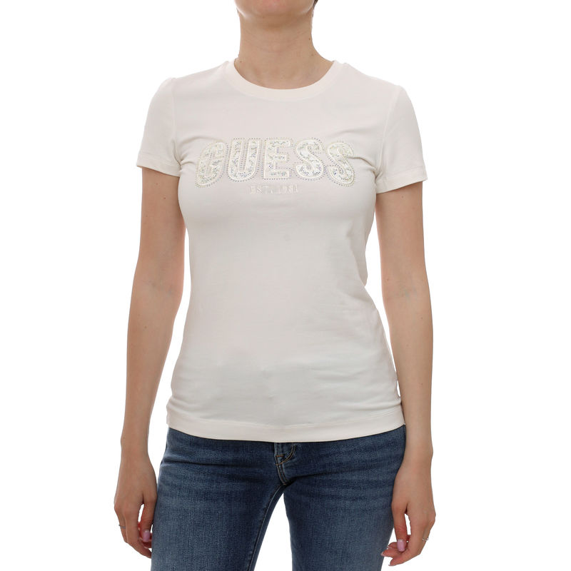Ženska majica Guess Cn ss logo lace tee
