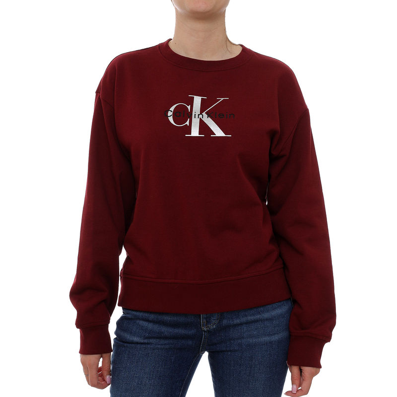 Ženski duks Calvin Klein Ls monologo french terry rlxd cr