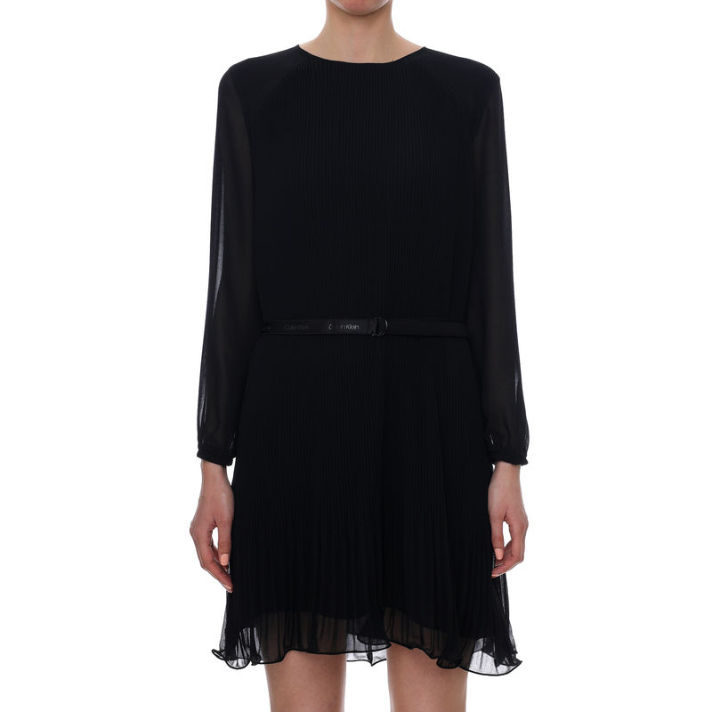 Ženska haljina Calvin Klein LS PLISSE DRESS