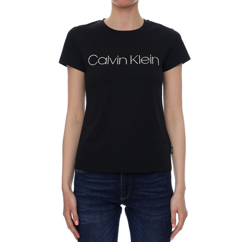 Ženska majica Calvin Klein SLIM FIT METALLIC LOGO TEE