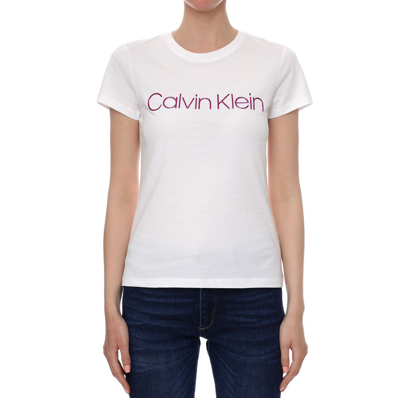 Ženska majica Calvin Klein SLIM FIT METALLIC LOGO TEE