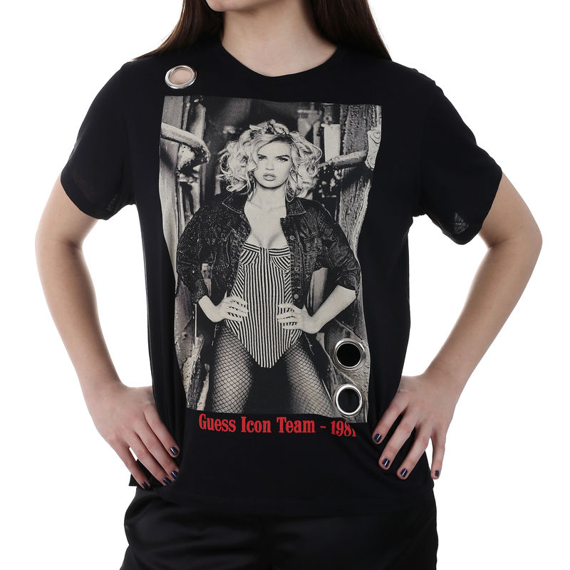 Ženska majica Guess JEANS SS RN ICON TEAM TEE