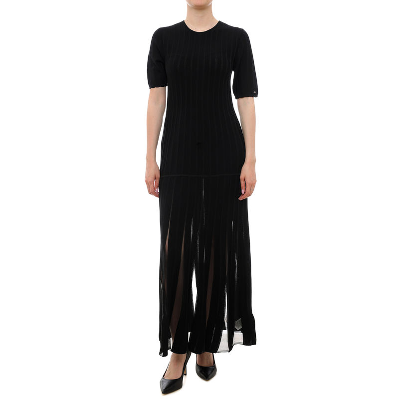 Ženska haljina Tommy Hilfiger Festive pleated maxi sl dress
