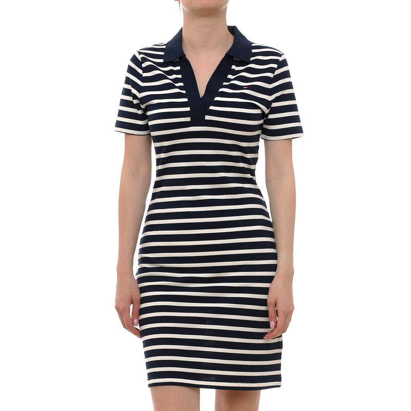 Ženska haljina Tommy Hilfiger Slim open nk polo dress ss