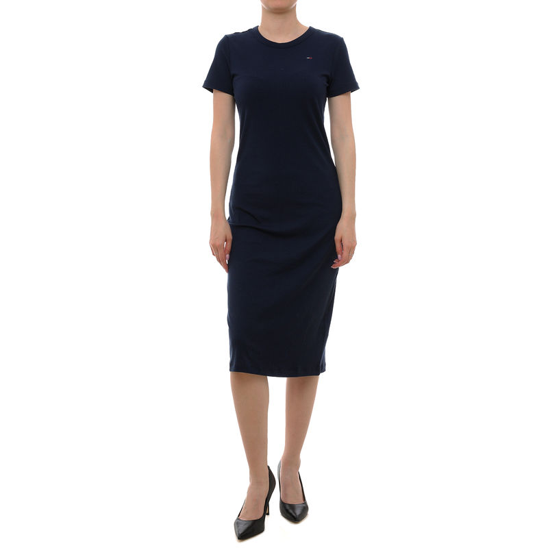 Ženska haljina Tommy Hilfiger Tjw rib bodycon midi dress
