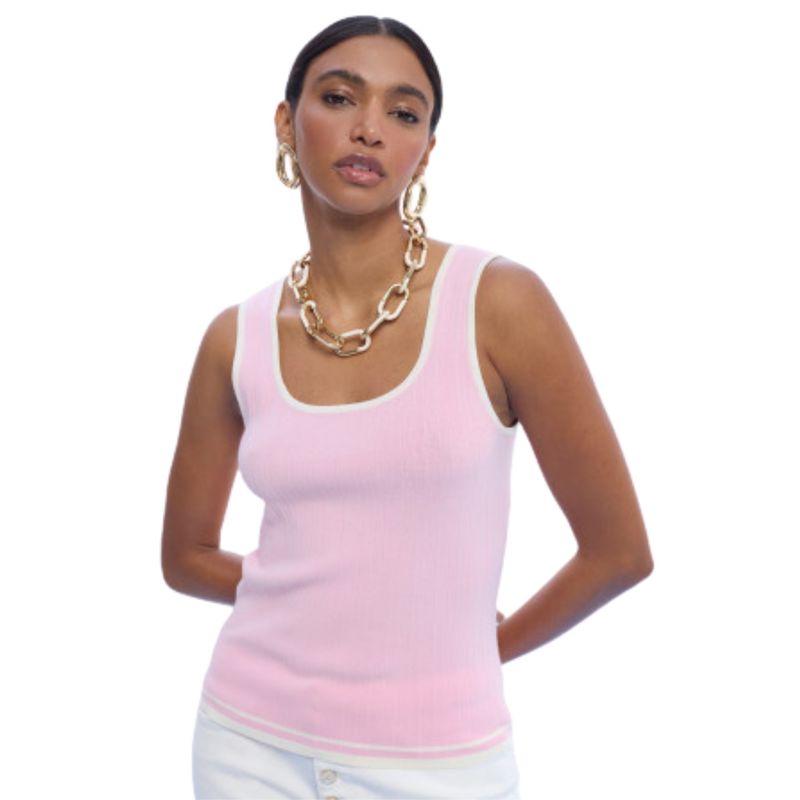 Ženska majica Lola Contrast pleated ribbed top