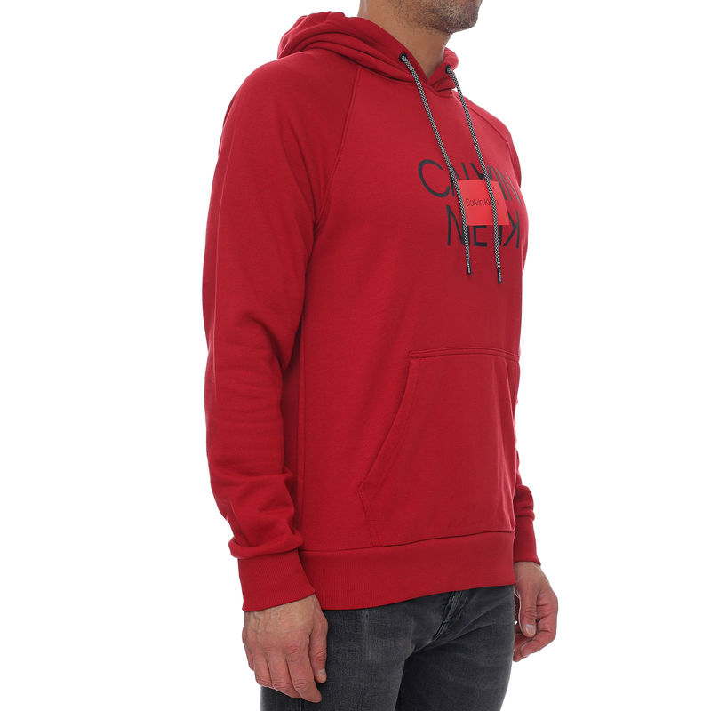 Calvin klein text reverse logo hoodie outlet