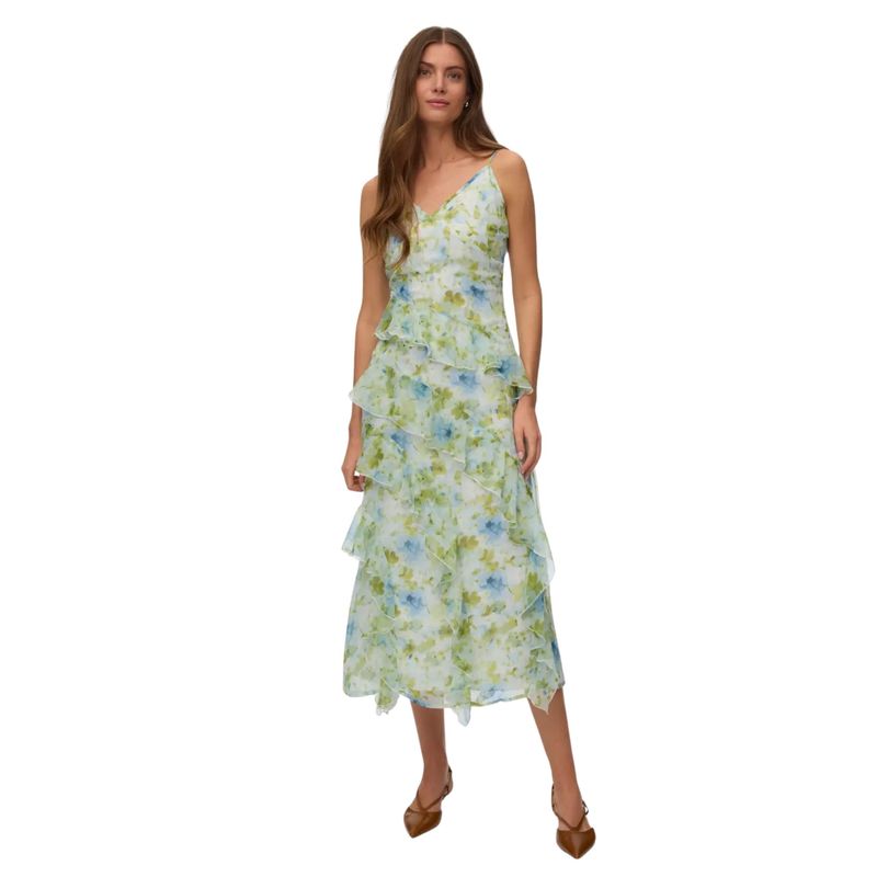 Ženska haljina Vero Moda Smilla long frill dress wvn noos