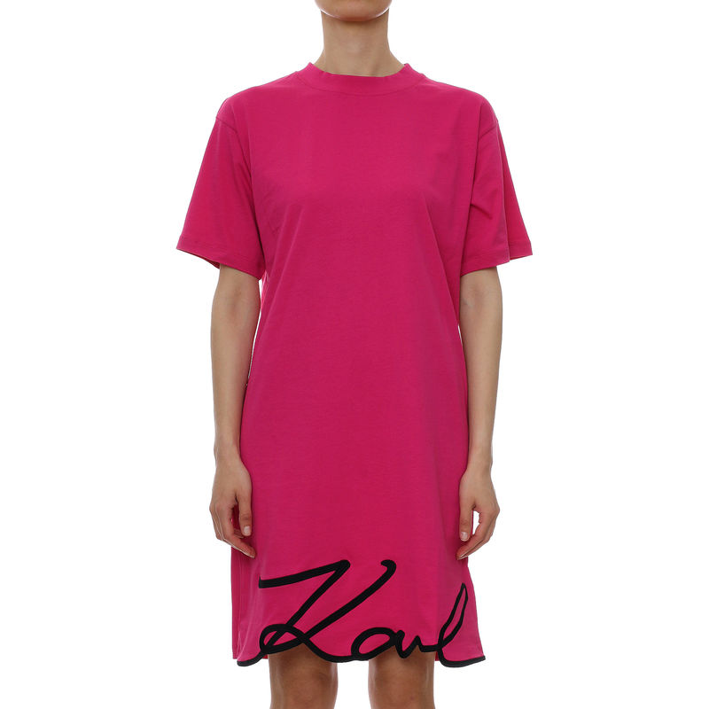 Ženska haljina Karl Lagerfeld Karl Signature Hem Dress