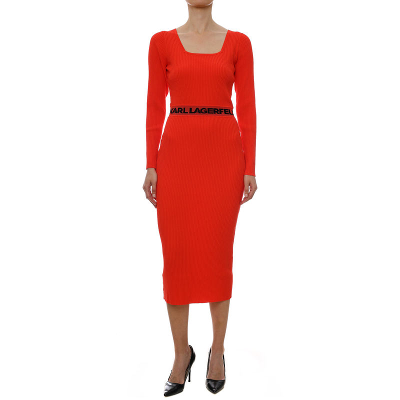 Ženska haljina Karl Lagerfeld lslv knit dress