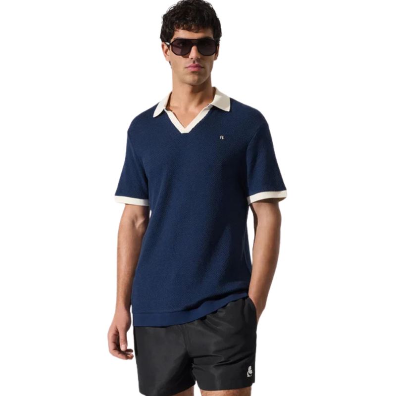 Muška majica Karl Lagerfeld Kl metal tag crochet polo