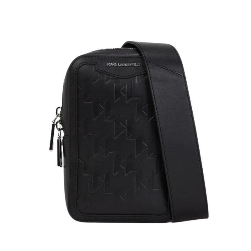 Muška torba Karl Lagerfeld K/loom leather small slingbag