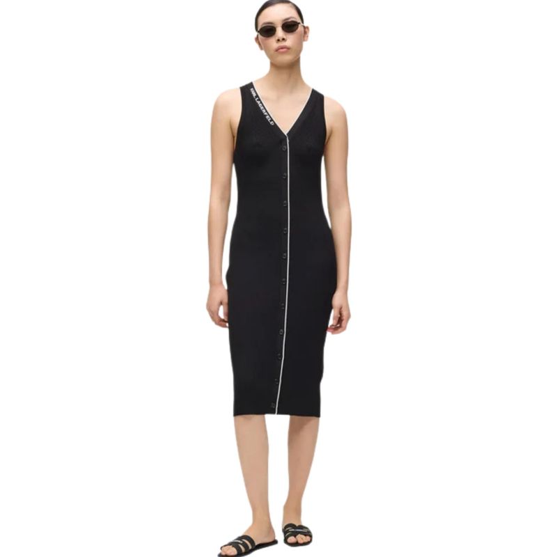 Ženska haljina Karl Lagerfeld Logo knit dress