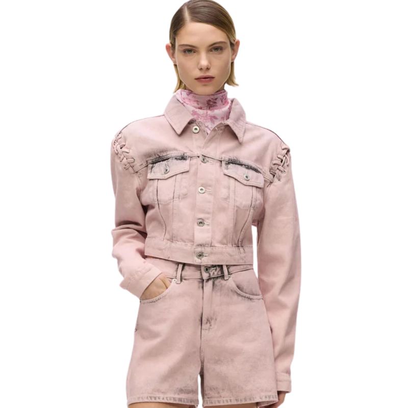 Ženska jakna Klj Lace tie denim jacket
