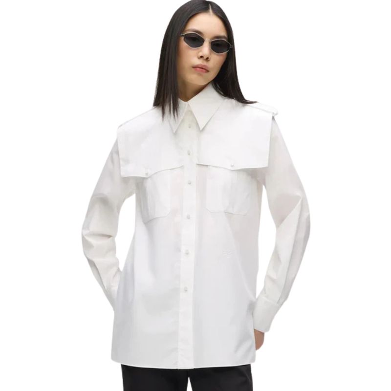 Ženska košulja Karl Lagerfeld Archive poplin shirt
