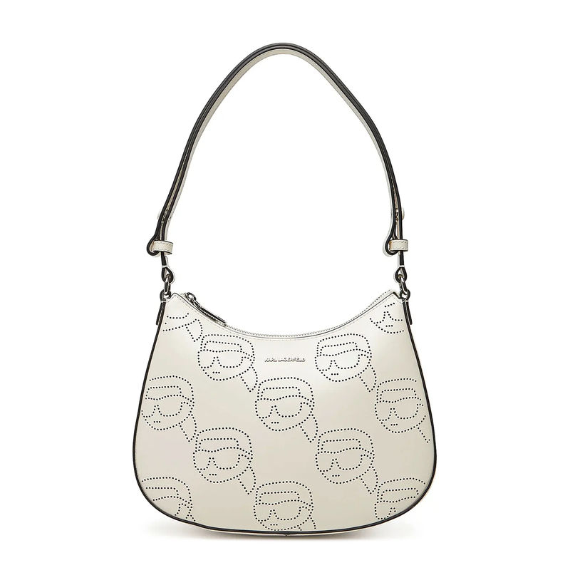 Ženska torba Karl Lagerfeld Ikon leather perf round shb