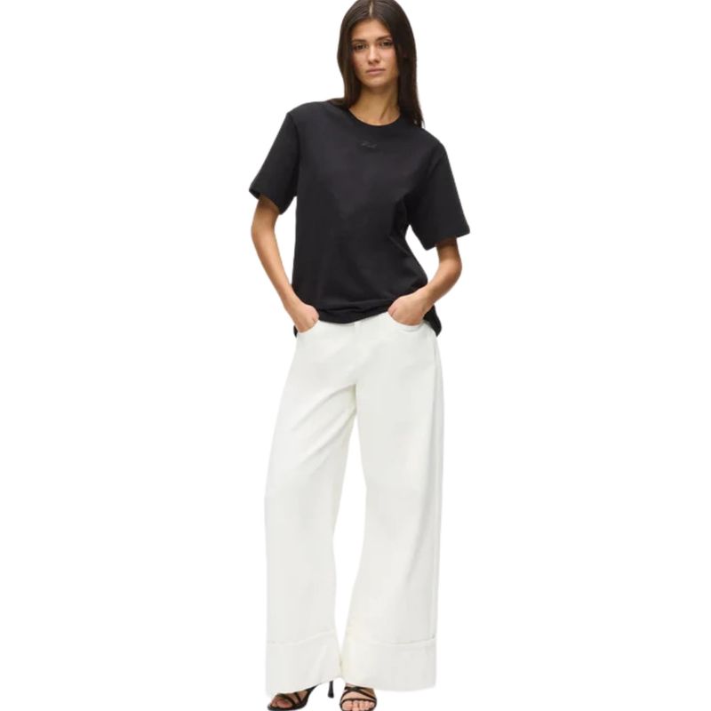 Ženske farmerke Karl Lagerfeld Wide leg turn up denim pants