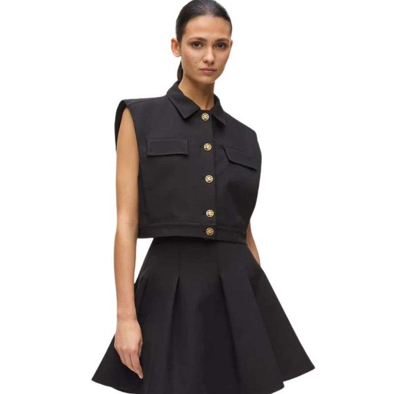 Ženski prsluk Karl Lagerfeld Cropped gilet