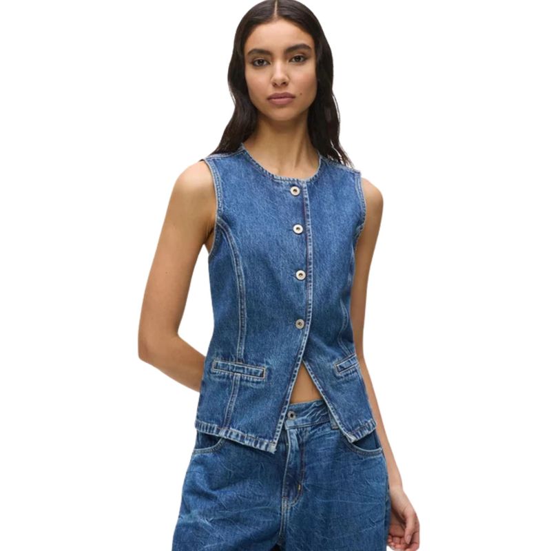 Ženski prsluk Klj Fitted denim vest