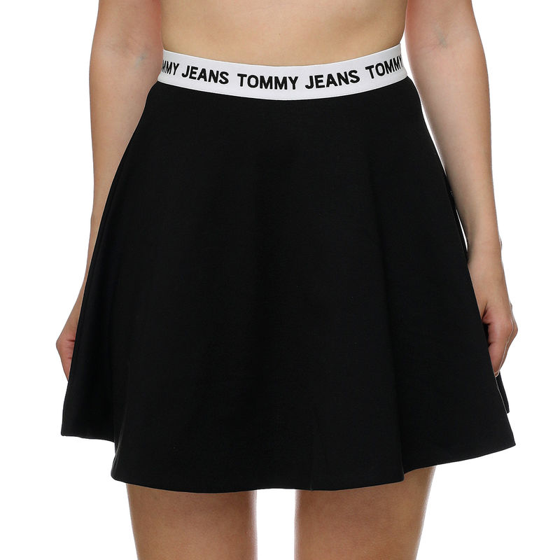 Ženska suknja Tommy Hilfiger LOGO WB MINI CIRCLE SKIRT