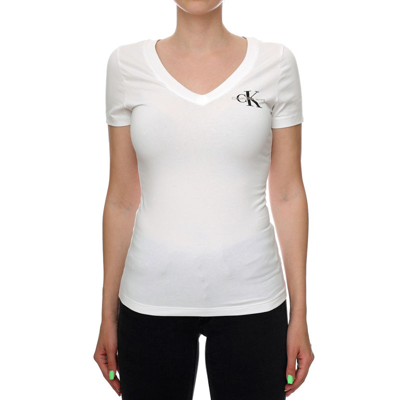 Ženska majica Calvin Klein MONOGRAM LOGO V-NECK T-SHIRT
