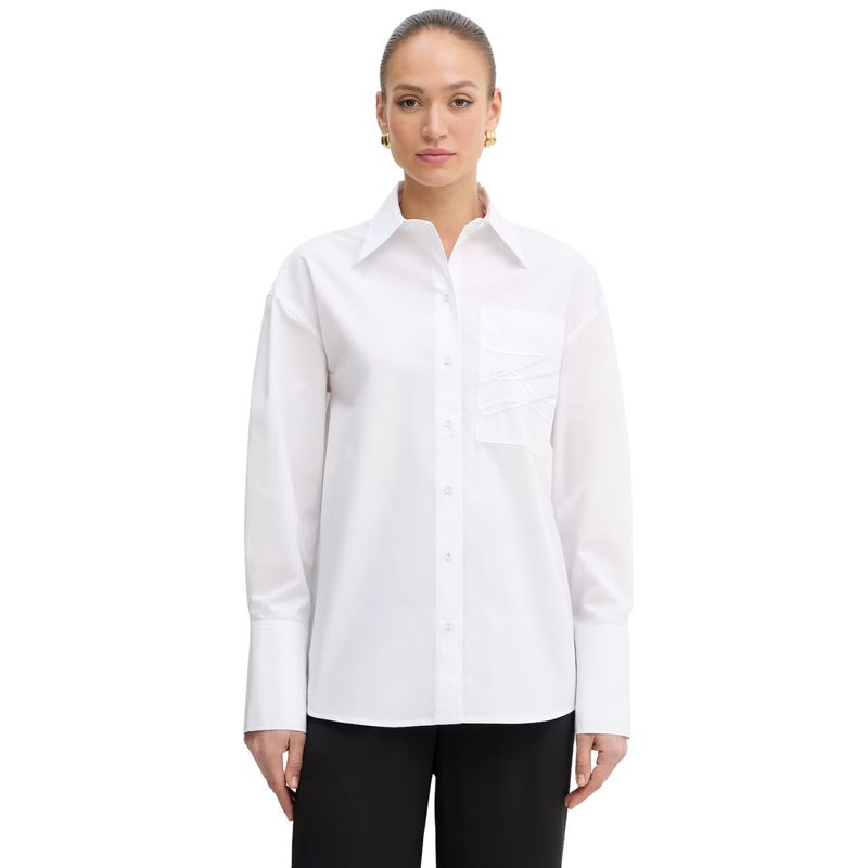 Ženska košulja Karl Lagerfeld Autograph poplin shirt