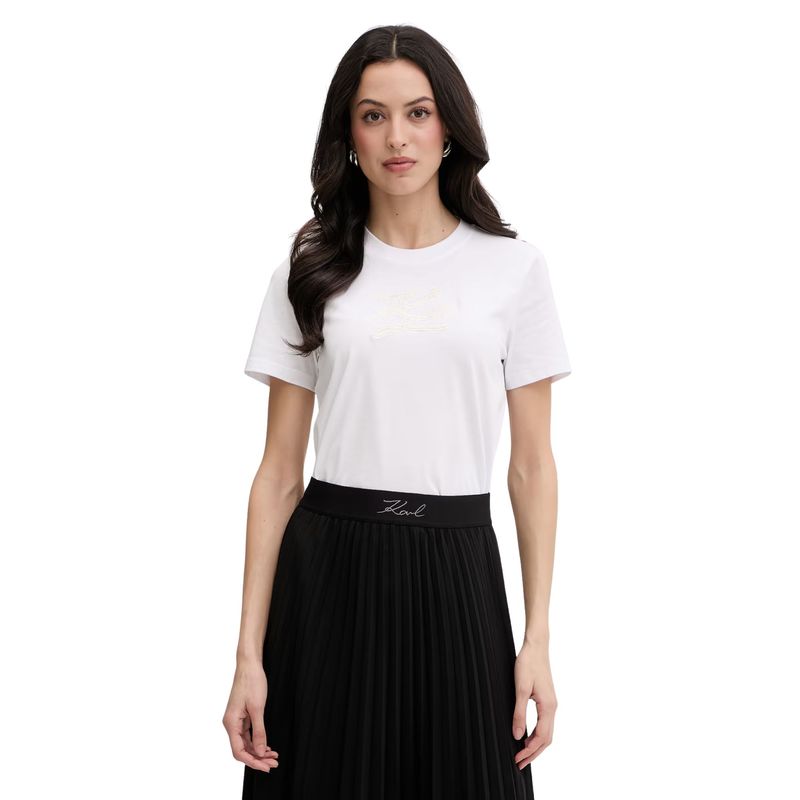 Ženska majica Karl Lagerfeld Boucle autograph t-shirt
