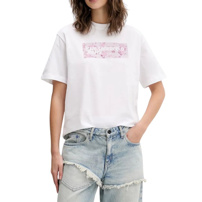 Ženska majica Klj Reg floral logo tee