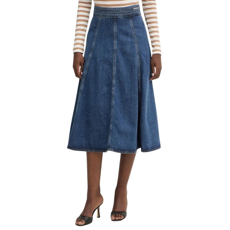Ženska suknja Karl Lagerfeld Fashion denim a line skirt