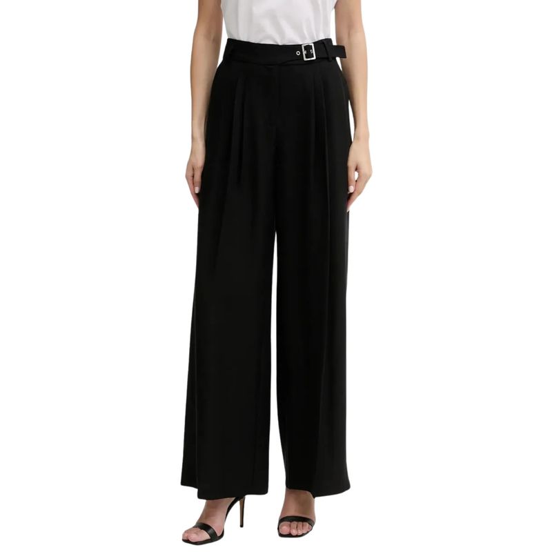 Ženske pantalone Karl Lagerfeld Belt detail daily pants