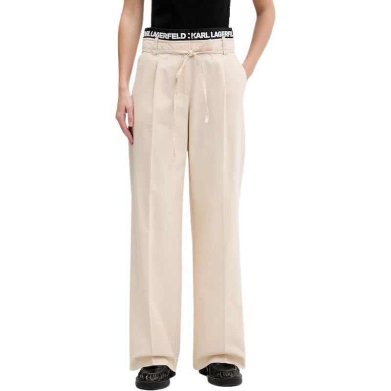 Ženske pantalone Klj Pleated logo pant