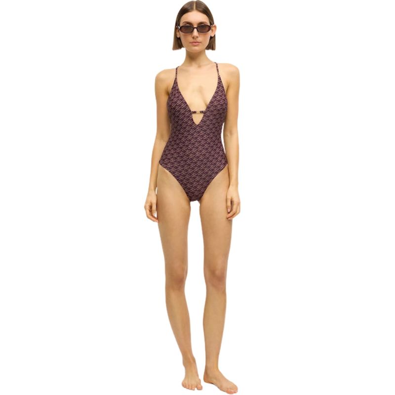 Ženski kupaći kostim Karl Lagerfeld Autograph cheeky swimsuit