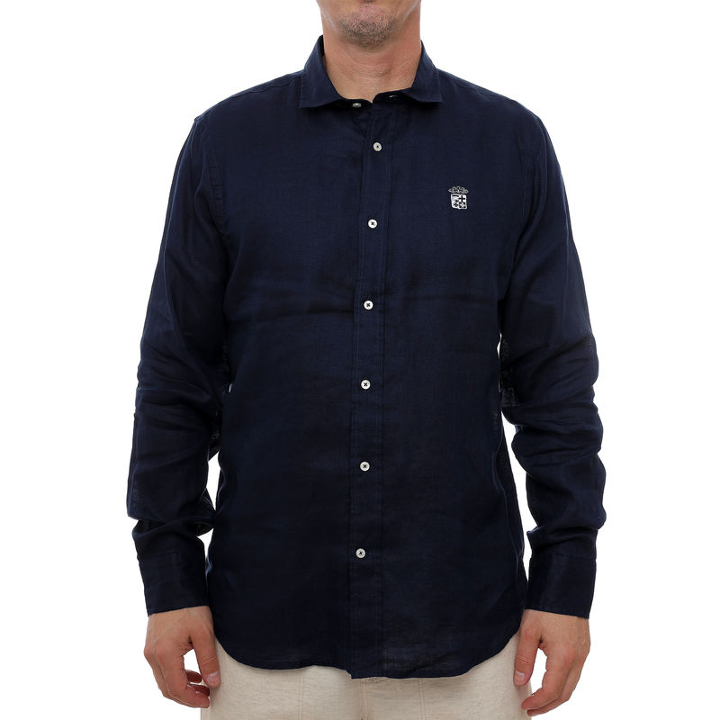 Muška košulja Marina Militare camicia lino m/l navy