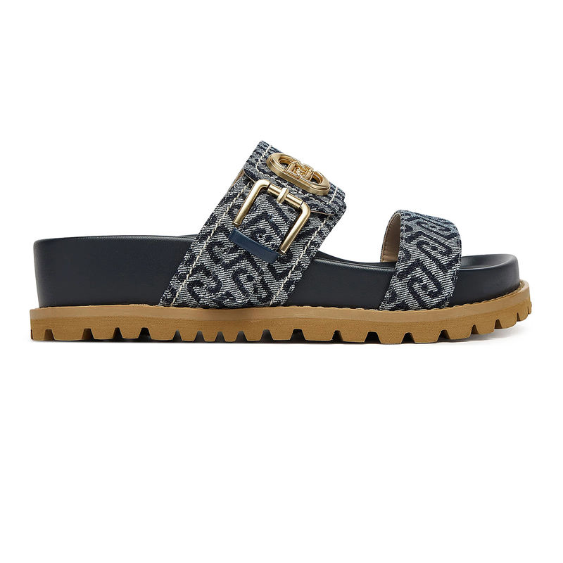 Ženske papuče Liu Jo Livia 02 - sandal monogram denim dark blue