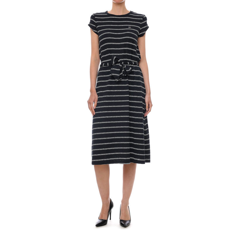 Ženska haljina Tommy Hilfiger BELTED STRIPE DRESS