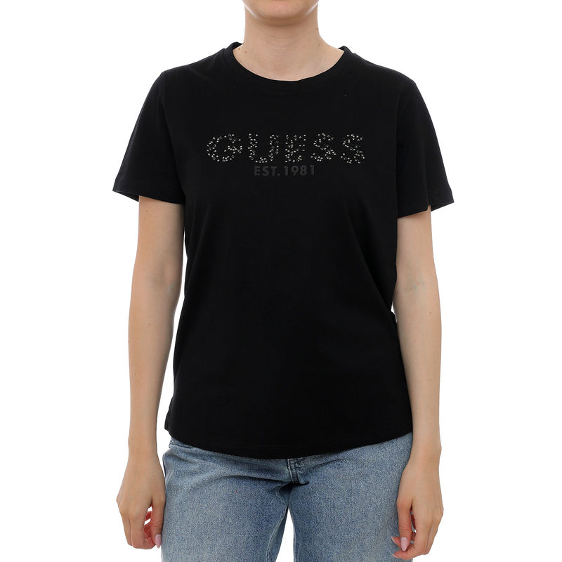 Ženska majica Guess Ss cn guess studs script tee