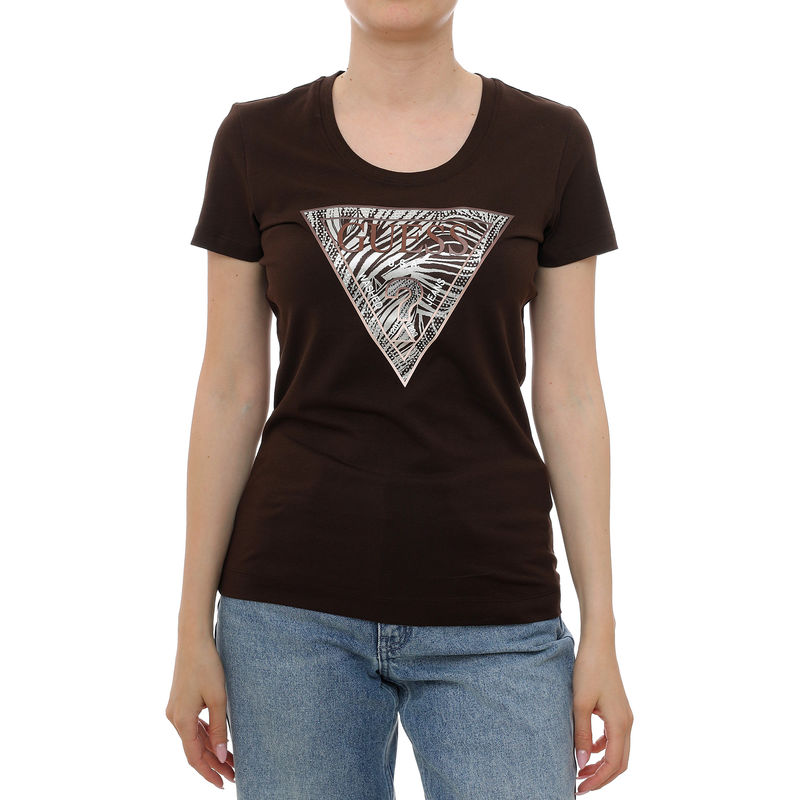 Ženska majica Guess Ss cn zebra triangle tee
