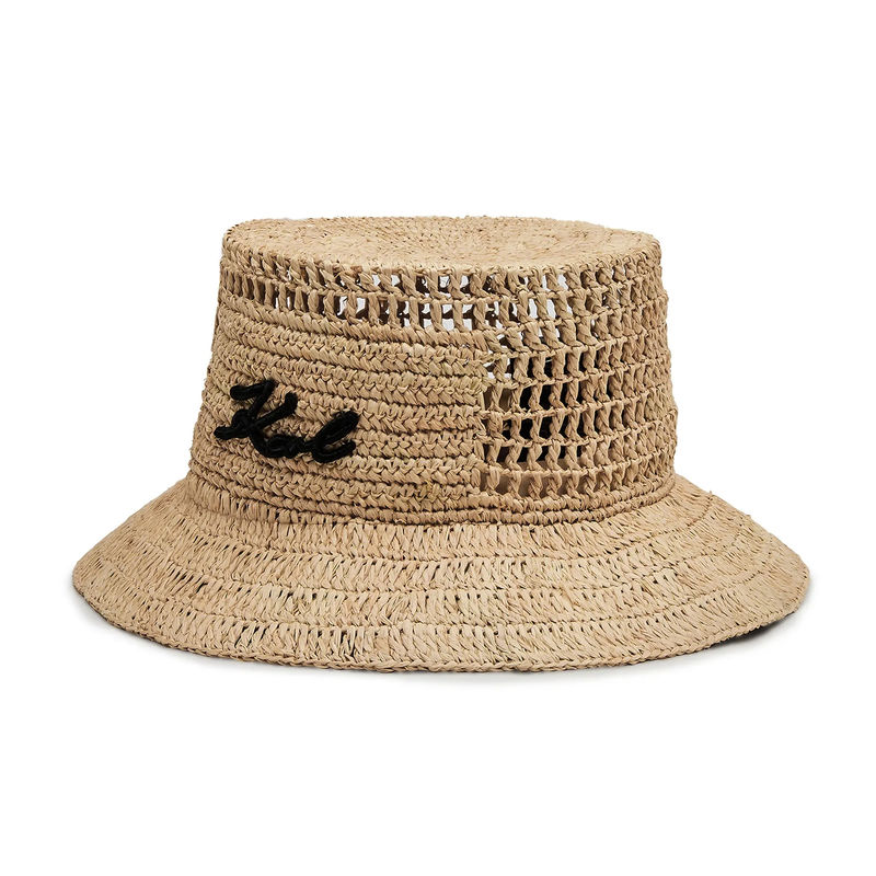 Ženska fedora Karl Lagerfeld k/signature raffia bucket hat