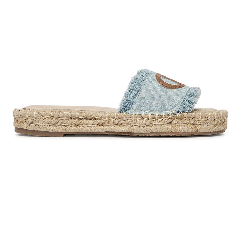 Ženske papuče Liu Jo Paros 01 - slipper monogram denim light blue