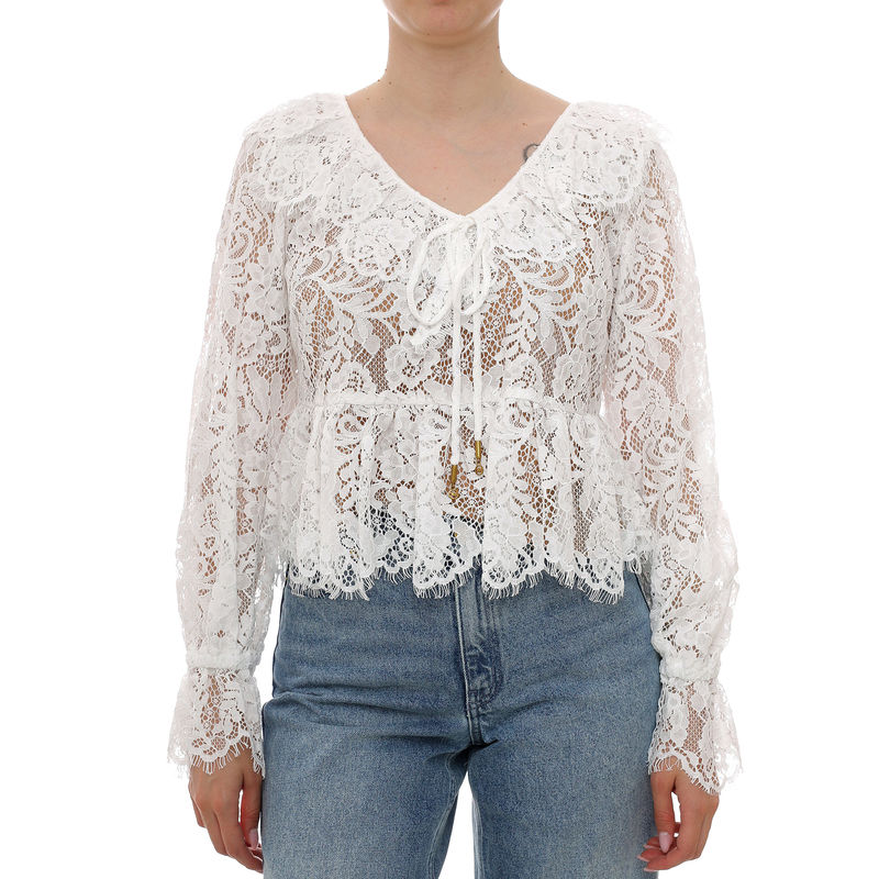 Ženski top Michael Kors Lace v neck top