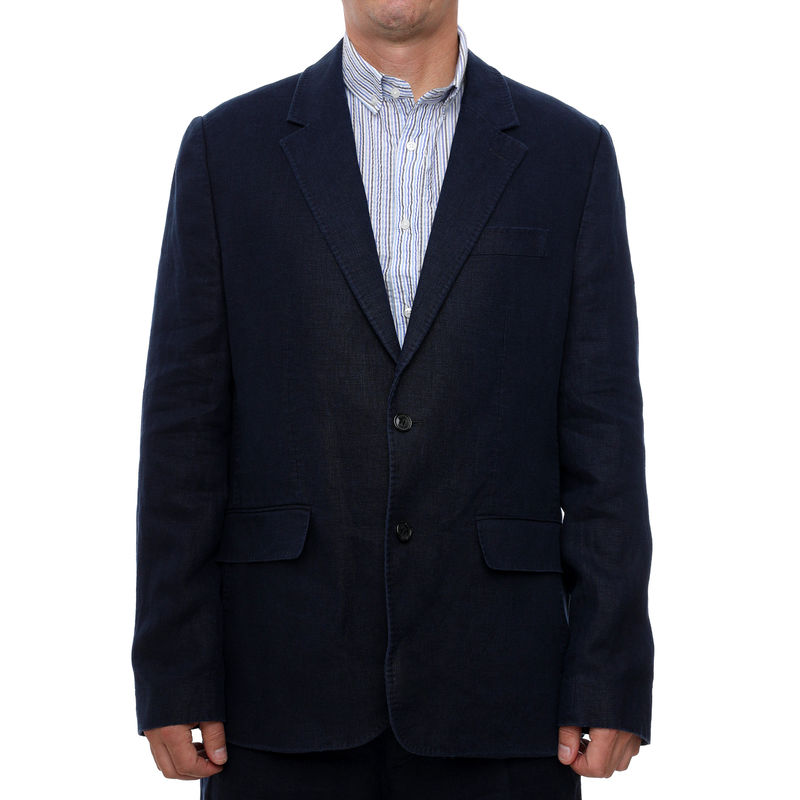 Muški sako Michael Kors linen notch blazer