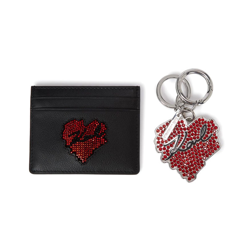 Ženski novčanik Karl Lagerfeld K/hearts ch+keychain gp