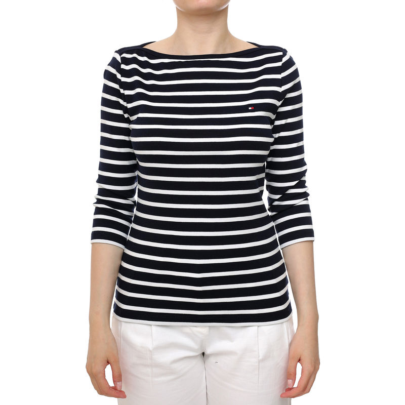 Ženska majica Tommy Hilfiger new cody slim boat-nk 3/4slv