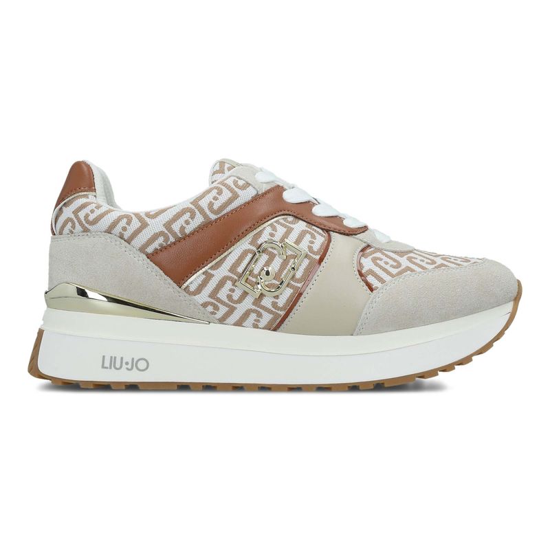 Ženske patike Liu Jo Liu jo maxi wonder ee 1 - sneaker cow suede/monogram j rope/saddle: