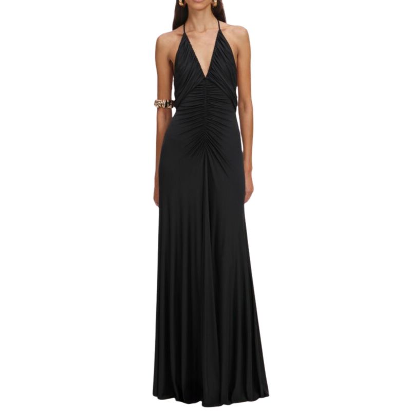 Ženska haljina Self Portrait jersey gathered maxi dress