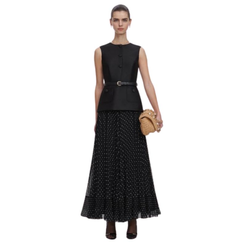 Ženska haljina Self Portrait taffeta polka dot midi dress