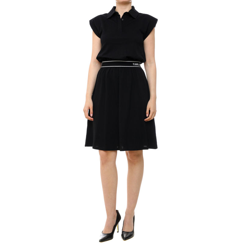 Ženska haljina Karl Lagerfeld jersey polo dress