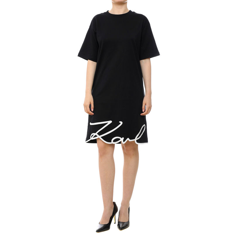 Ženska haljina Karl Lagerfeld karl signature hem dress